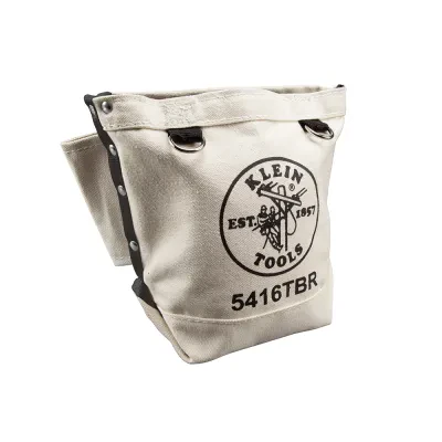 Tool Pouch, Bolt Retention Pouch, Canvas, Tunnel Connect, 5x10x9-Inch, Bolt bag with bull-pin loop on each side