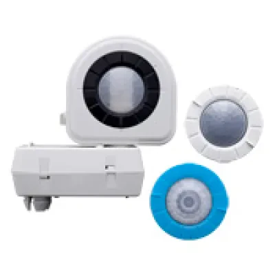 Leviton Complete Assembled Fixture Mount Sensor with All 3 Lenses, Aisle Lense Installed, Sensors Pre-Assembled with Offset Adapter, White