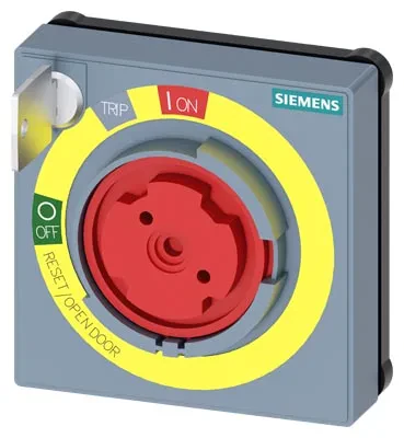 BREAKER 3VA Cylinder lock type Kaba FOR 3VA5 AND 3VA6 EMERGENCY STOP WITH DOOR OPENING FUNCTION FOR USE WITH DOOR MOUNTED ROTARY OPERATORS MASKING PLATE INCLUDED KEY 4