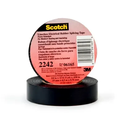 Scotch® Tape 2242 is a linerless 30 mil thick, general purpose, electrical rubber tape that's suitable for bus bar insulation and moisture sealing of cable ends. The high voltage,...