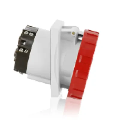 63 Amp, 440-460 Volt, 3P+E (3P, 4W), Clock Position 11, IEC/EN 60309-1 & 60309-2, International Configuration Panel Mounting Socket Outlet, Industrial Grade, IP66/67, Watertight -...