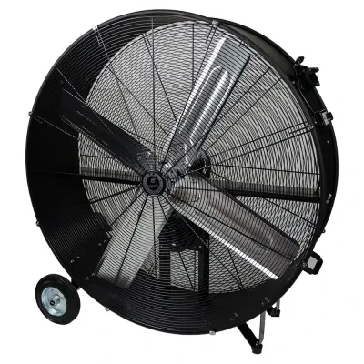 36 IN Commercial Belt Drive Portable Blower, 120 V, 1 PH, 4.8 AMP, Wheel Diameter- 5 IN, AC Motor, ODP Motor Enclosure, Floor Mounting, Steel Housing Material, Powder Coated Finish