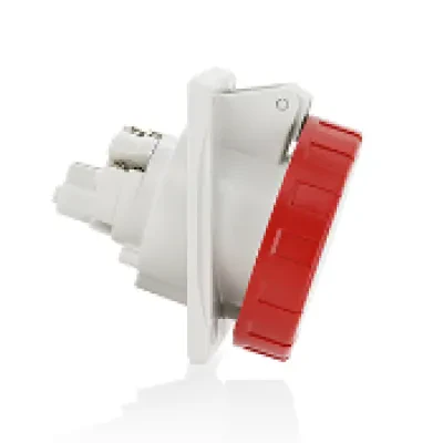 32 Amp, 440-460 Volt, 3P+N+E (4P, 5W), Clock Position 11, IEC/EN 60309-1 & 60309-2, International Configuration Panel Mounting Socket Outlet, Industrial Grade, IP66/67, Watertight...
