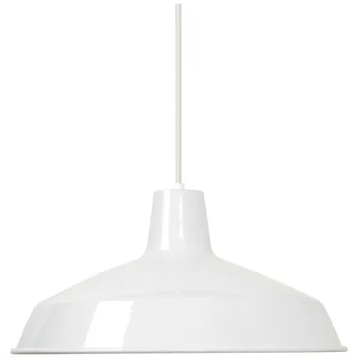 1 Light - 16 - Pendant - Warehouse Shade - White