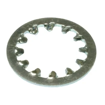 Internal Tooth Lock Washer, 3/8 in. fastener size, Steel, Zinc Chromate finish, 100 per pack