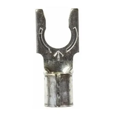 3M™ Scotchlok™ Locking Fork is a lug connection terminal that has a spring-like tongue to securely lock around the stud. The non-insulated, butted-seam barrel has a beveled mouth t...