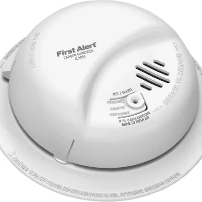 Hardwired carbon monoxide alarm with battery back-up meets codes where CO alarms are required for new construction.