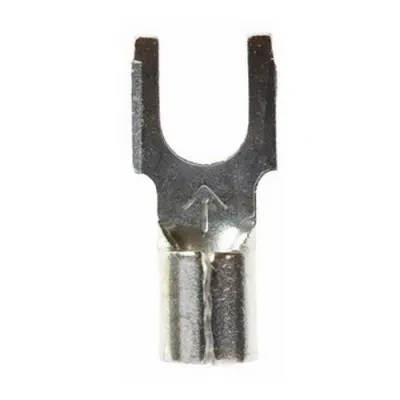 3M™ Scotchlok™ Block Fork is a lug connection terminal that ensures an ideal fit while offering reliable and safe performance. The non-insulated, butted-seam barrel has a beveled m...