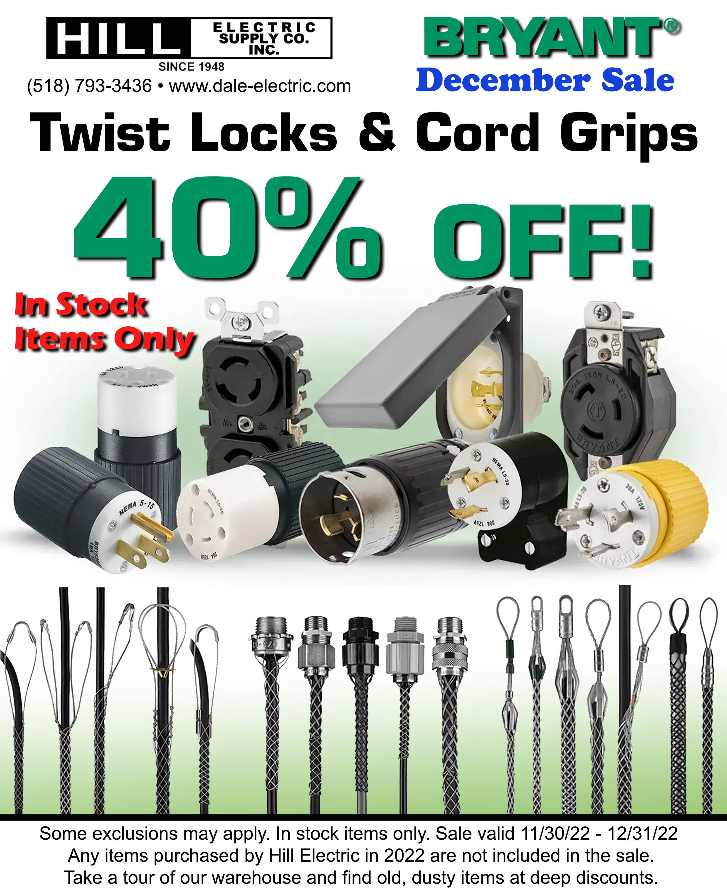 Bryant Twist Locks & Cord Grips
