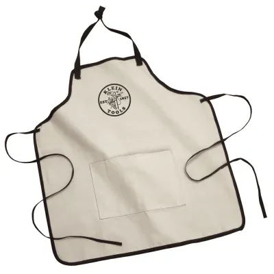 Canvas Apron, Durable 100-percent cotton canvas apron features a screen printed Klein Tools lineman logo