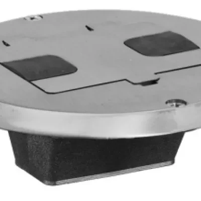 Hubbell Wiring Device Kellems, TradeSelect, Floor Box with Flange andDoor, Nickel Plated