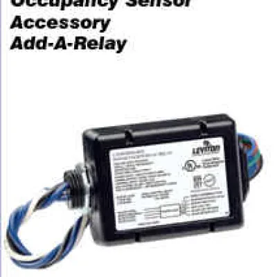 15A INC 20A FL 120-277VAC 15A FL 347VAC, Add-A-Relay for Occupancy Sensor with HVAC Relay 0.5A 125VAC 1.0A 30VDC, Black