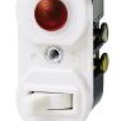 15 Amp, 120 Volt, Duplex Style Single-Pole, Neon Pilot AC Combination Switch, Commercial Grade, White