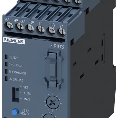 Processing unit for full motor protection size s00...s12, class 5...30 stand-alone installation main circuit -- aux. circuit screw connection manual-automatic-reset