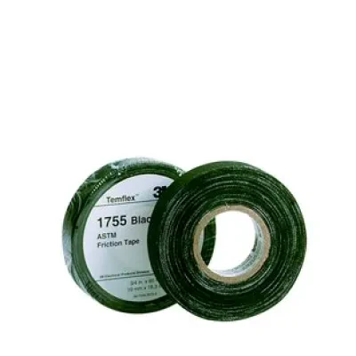 3M™ Temflex™ Friction Tape 1755 is a black friction tape designed to provide mechanical protection against abrasion and cut through for cable, wire splices and connections insulate...