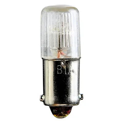 Miniature Lamp, Designation: 1822, 36 V, 3.6 WTT, T3 1/4 Shape, BA9s Miniature Bayonet Base, Clear, C-2F Filament, 1000 HR, Lumens: 2.1 LM Initial, 0.1 AMP, 1-7/32 IN Length, 13/32...