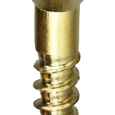 Flat Head Wood Screw, Brass material, #12 x 1-1/2 in. Size, Zinc Plated Finish, Phillips drive type