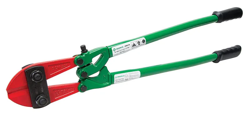 Heavy-Duty Bolt Cutter 30".  Unique cam bolt blade adjustment for easy cutter alignment.  Forged steel blades for long life.  Clevis-mounted blades for greater strength.  Custom ru...