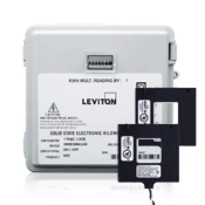 Dual Element Mini Meter Kit, Outdoor Surface Mount Enclosure, LCD Counter, 120/208/240 Volt, 100 Amp with Two Split Core CTS