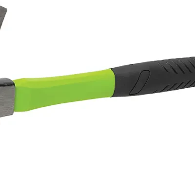Elongated neck and narrow striking face for use in boxes and other confined areas.     Long straight claws designed for electrical fixture removal.     Lightweight, durable fibergl...
