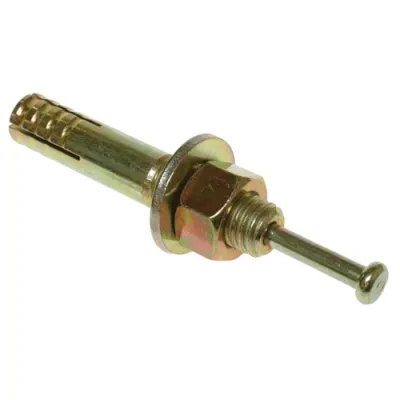 Hammer Drive Wedge Anchor, 3/8 x 4-3/4 in. Size, 1-1/8 in. thread length, 3/8 x 6 in. drill size, Zinc Chromate finish, 50 per pack
