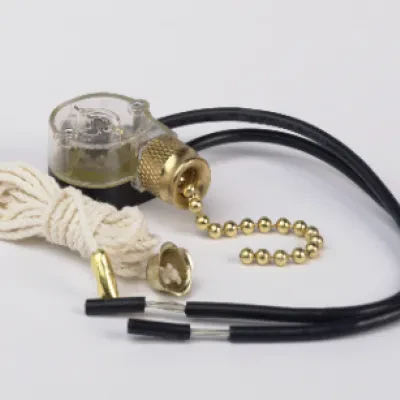 PECO FASTENERS SWITCH, PULL CHAIN, SPST 1 PER PACK W/LDS, ON-OFF, BRASS
