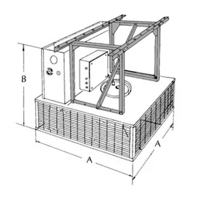 Mounting Bracket, Wall/Ceiling Mount. For Use With 25 KW - 50 KW 2600 Series Downflow Unit Heaters