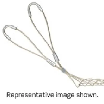 Double U Eye, Split Lace Mesh, Single Weave, Standard Duty, Support Wire Mesh Grip, 1.75 to 1.99 Cable Diameter