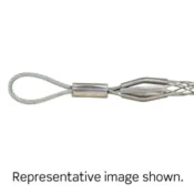 Flexible Rope Eye, Closed Mesh, Single Weave, Light Duty, Pulling Wire Mesh Grip, 3.50 to 3.99 Cable Diameter, Medium Length