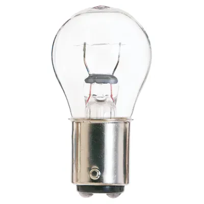 Miniature Lamp, Designation: 94, 12.8 V, 13.3 WTT, S8 Shape, BA15d DC Bay Base, Clear, C-2R Filament, 700 HR, Lumens: 16 LM Initial, 1.04 AMP, 2 IN Length, 1 IN Diameter, For Indic...
