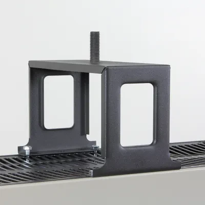 Heater Bracket, Steel, Brown Powder Coated, 17 IN Length, 8 IN Height, 9 IN Width, Fits 5100 Series Suspended Fan Forced Unit Heater, 60 to 70 KW