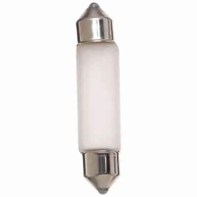 Miniature Festoon & Rigid Loop Xenon Lamp, Designation: X5T3 1/4 F Festoon, 12 V, 5 WTT, T3 1/4 Shape, SV8.5-8 Festoon Base, Frosted, 20000 HR, Lumens: 50 LM Initial, 0.37 AMP, 1-2...