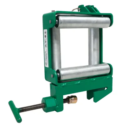 2x faster setup and disconnect.     No loose pieces.     Quick adjust push button to tightly fasten onto tray.     4 conveyer roller guide with retained spring pull-pin release to...