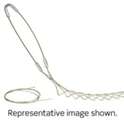 Single U Eye, Split Lace Mesh, Single Weave, Standard Duty, Support Wire Mesh Grip .500 to .610 Cable Diameter
