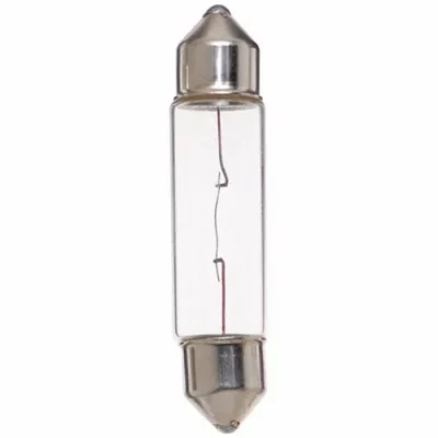Miniature Festoon & Rigid Loop Xenon Lamp, Designation: X5T3 1/4 12V Festoon, 12 V, 5 WTT, T3 1/4 Shape, SV8.5-8 Festoon Base, Clear, 20000 HR, Lumens: 50 LM Initial, 0.37 AMP, 1-2...