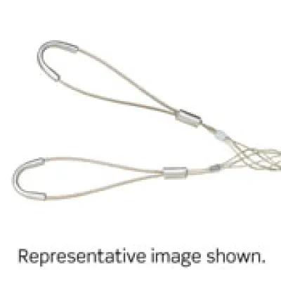 Double U Eye, Closed Mesh, Single Weave, Standard Duty, Support Wire Mesh Grip, 1.50 to 1.74 Cable Diameter