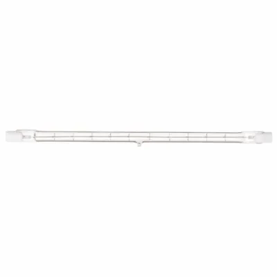 Halogen Double Ended Halogen Lamp, Designation: 1500T3Q/CL/240V, 240 V, 1500 WTT, T3 Shape, R7s Double Ended Base, Clear, C-8 Filament, 1500 HR, Lumens: 30000 LM Initial, 3000 DEG...