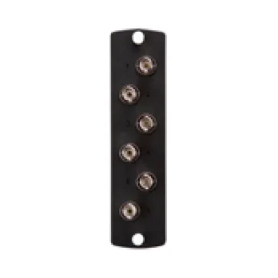Injection Molded Adapter Plate, Opt- X 6-Pack ST All Fiber Type, 6-Fiber, Metal