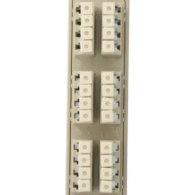 Injection Molded Adapter Plate, Opt-X 6-Pack Quad LC OM1, 24- Fiber, Beige