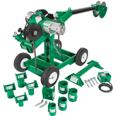 Super Tugger® 6500 Pound Cable Puller with complete 6001 Package and Floor Mount, Mobile Carriage, Boom Mount, 4" Boom Tube, Nose Unit, 2-1/2" - 4" Slip-In Couplings and Storage Tr...