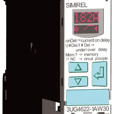Digital monitoring relay current monitoring, 22.5 mm from 2 to 500 ma AC/DC overshoot and undershoot 24 to 240 V AC/DC DC and AC 50 to 60 HZ start kick and spike delay 0.1 to 20 s...