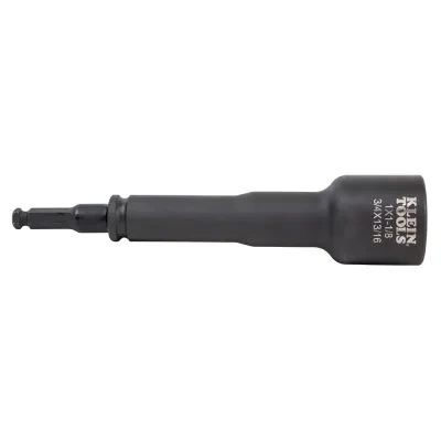4-in-1 Square Impact Socket, Single-ended impact socket with hands free adjustment between socket sizes