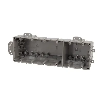 6 GANG MULTI MOUNT DEVICE BOX MULTI MOUNT DEVICE BOX LARGEST VOLUME IN DEVICE BOXES VERTICAL & HORIZONTAL MTG AVAILABLE IN  1 THRU 6 GANG LARGEST VOLUME OFFERED IN DEVICE BOXES HEA...