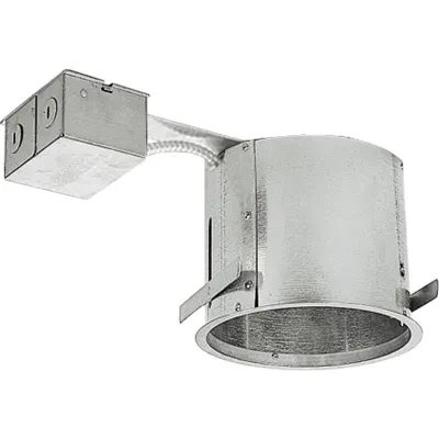 For use in existing ceilings. Integral flange on housing and exclusive locking bars permit quick mounting in ceilings from 1/2 in to 1 in thick. UL and CUL listed for damp location...