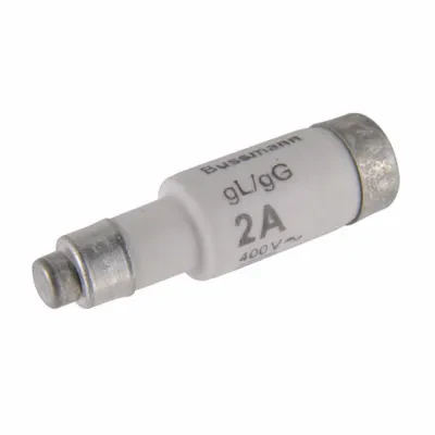 Eaton Bussmann series low voltage D0 fuse, Time-delay, 400V, 2A, 100 kAIC, Non Indicating, fuse, Class C gL/gG, Holder, Pink, Ceramic body