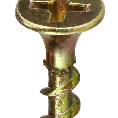 Bugle Head Wood Rocket Drywall Screw, Steel material, #6 x 1-5/8 in. Size, 1-5/8 in. length, Coarse thread type, #6 thread size, Yellow head color, Yellow Zinc finish, Phillips dri...