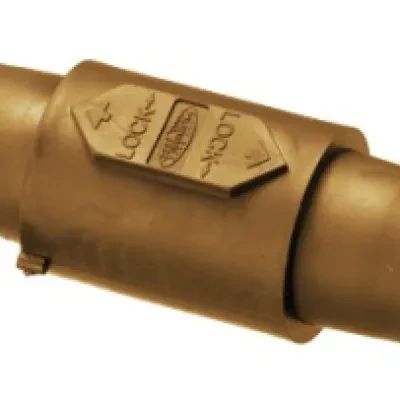 Hubbell Wiring Device Kellems, Heavy Duty Products, Single Pole Devices,Industrial Grade, Double Female, Coupler, 400A 250V DC/600V AC, SingleConductor, Pre-Wired, Orange
