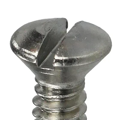 Oval Head Wall Plate Screw, Steel material, 1/2 in. length, #6-32 thread size, Stainless head color, Stainless Steel Plated finish, Slotted drive
