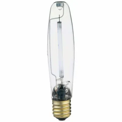 HID High Pressure Sodium Lamp, Designation: LU400, 400 WTT, ET18 Shape, E39 Mogul Base, Clear, 24000 HR, Lumens: 51000 LM Initial, 2100 DEG K Color Temperature, 22 CRI, 9-5/8 IN Le...