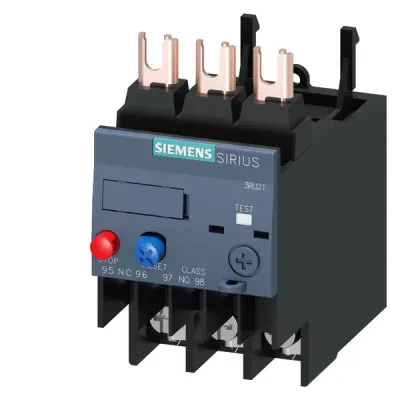 OVERLOAD RELAY 3.5...5.0 A FOR MOTOR PROTECTION SZ S0, CLASS 10, F. MOUNTING ONTO CONTACTOR MAIN CIRCUIT RING CABLE LUG AUX. CIRCUIT RING CABLE LUG MANUAL-AUTOMATIC-RESET